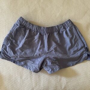 Purple Patagonia women’s baggies, 2.5’ inseam